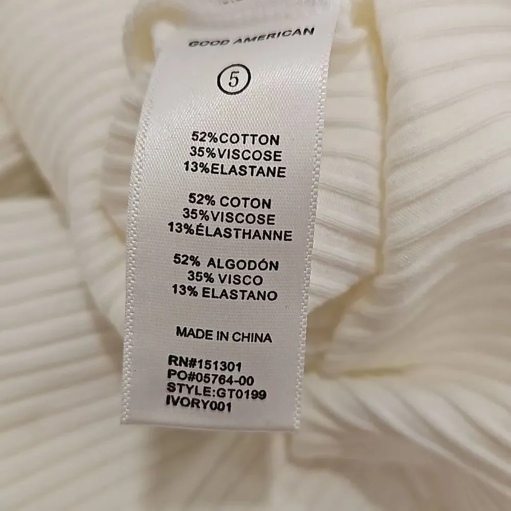 *sold*Good American Chunky Ribbed Tank Sz 5 /2XL - Picture 9 of 10